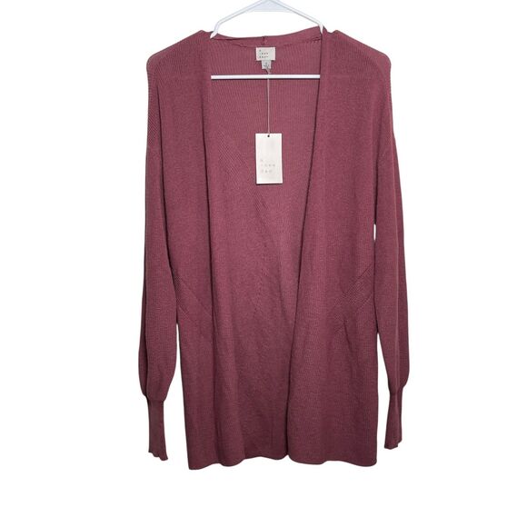 A New Day Sweaters - A New Day Sweater Women's Small Mauve Knit Open Cardigan Solid NWT